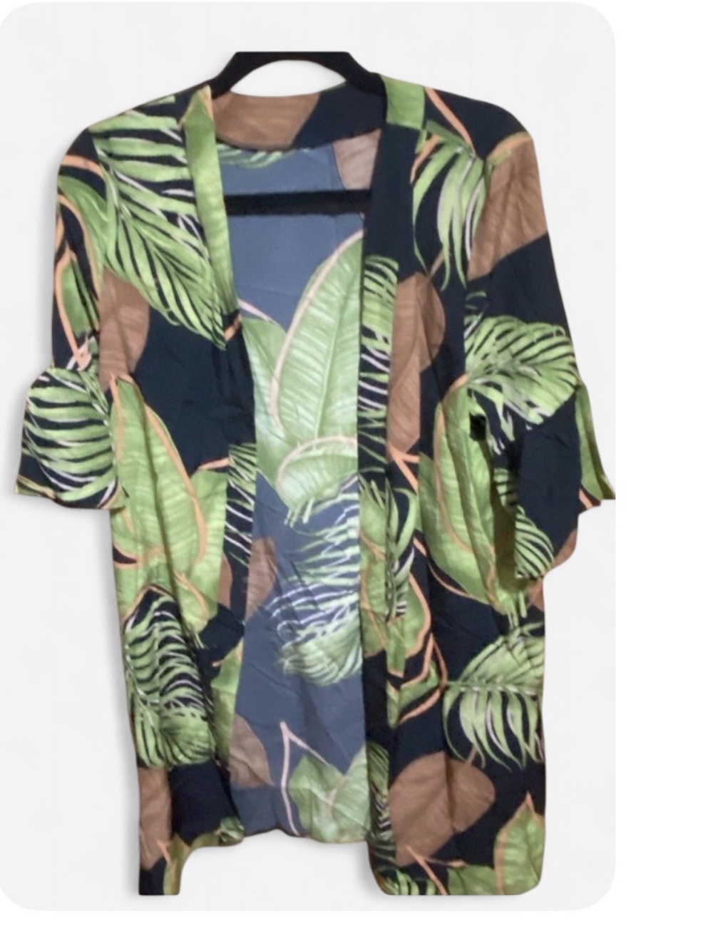 Tropical Print Kimono Multicolor Tropical Shein Size Large